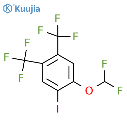 1,2-Bis(trifluoromethyl)-4-(difluoromethoxy)-5-iodobenzene structure