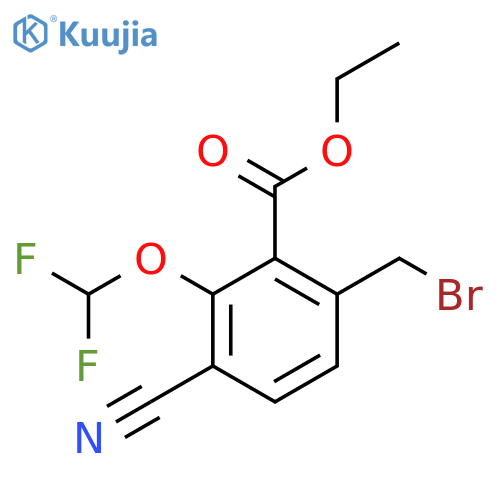 Ethyl 6-bromomethyl-3-cyano-2-(difluoromethoxy)benzoate structure
