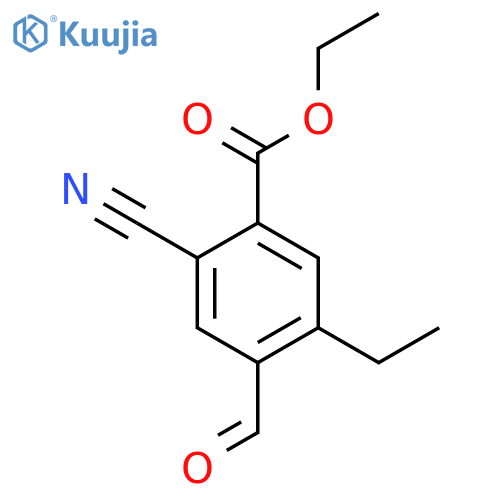 Ethyl 2-cyano-5-ethyl-4-formylbenzoate structure