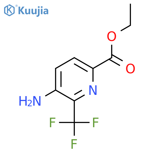 Ethyl 5-amino-6-(trifluoromethyl)picolinate structure