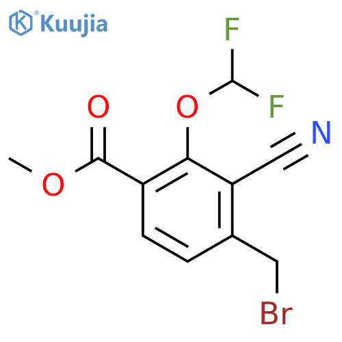 Methyl 4-bromomethyl-3-cyano-2-(difluoromethoxy)benzoate structure