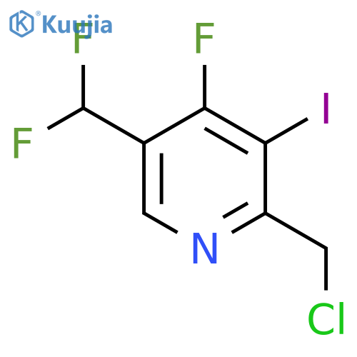 2-(Chloromethyl)-5-(difluoromethyl)-4-fluoro-3-iodopyridine structure