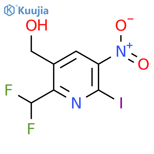 2-(Difluoromethyl)-6-iodo-5-nitropyridine-3-methanol structure