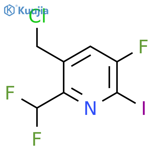 3-(Chloromethyl)-2-(difluoromethyl)-5-fluoro-6-iodopyridine structure
