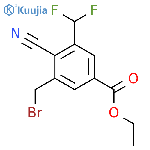 Ethyl 3-bromomethyl-4-cyano-5-(difluoromethyl)benzoate structure