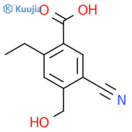 5-Cyano-2-ethyl-4-(hydroxymethyl)benzoic acid structure