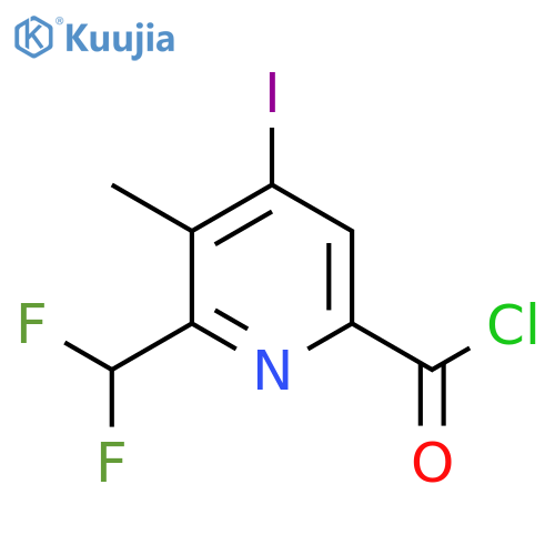 2-(Difluoromethyl)-4-iodo-3-methylpyridine-6-carbonyl chloride structure