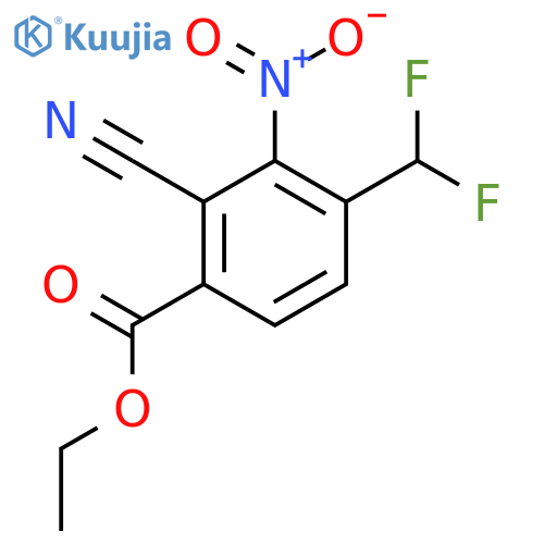 Ethyl 2-cyano-4-difluoromethyl-3-nitrobenzoate structure