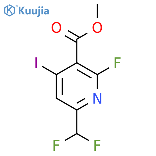 Methyl 6-(difluoromethyl)-2-fluoro-4-iodopyridine-3-carboxylate structure