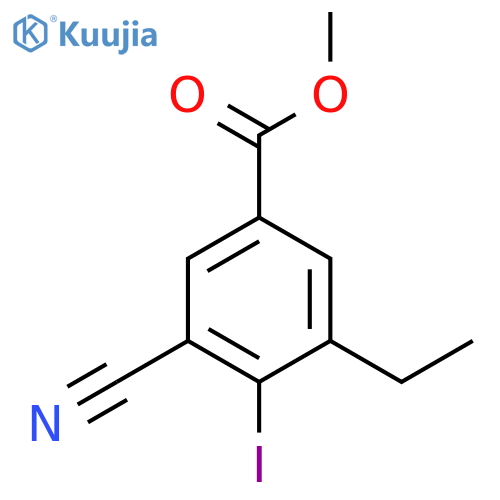 Methyl 3-cyano-5-ethyl-4-iodobenzoate structure