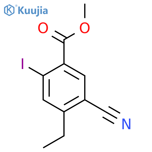 Methyl 5-cyano-4-ethyl-2-iodobenzoate structure