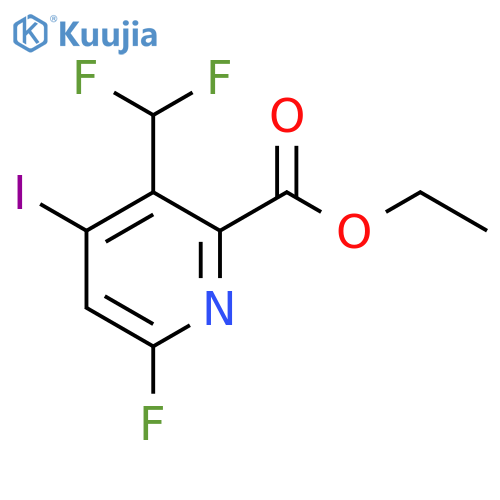Ethyl 3-(difluoromethyl)-6-fluoro-4-iodopyridine-2-carboxylate structure