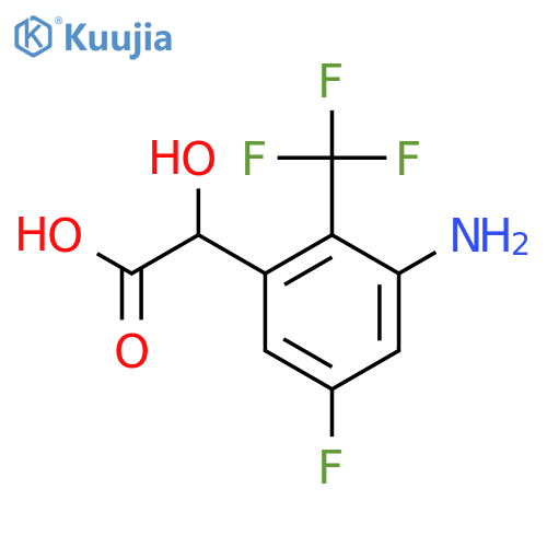 3-Amino-5-fluoro-2-(trifluoromethyl)mandelic acid structure