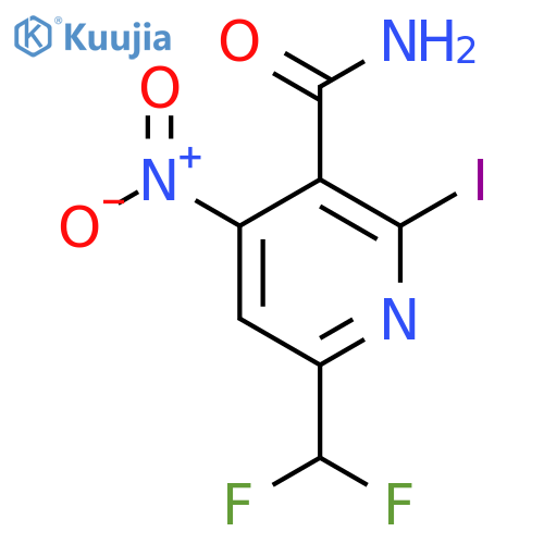 6-(Difluoromethyl)-2-iodo-4-nitropyridine-3-carboxamide structure