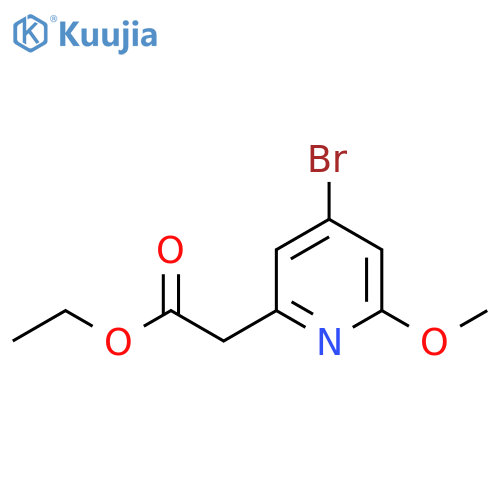 Ethyl 4-bromo-2-methoxypyridine-6-acetate structure
