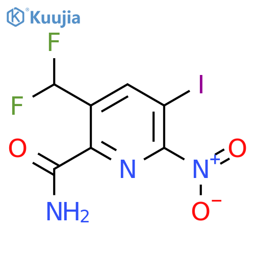 3-(Difluoromethyl)-5-iodo-6-nitropyridine-2-carboxamide structure