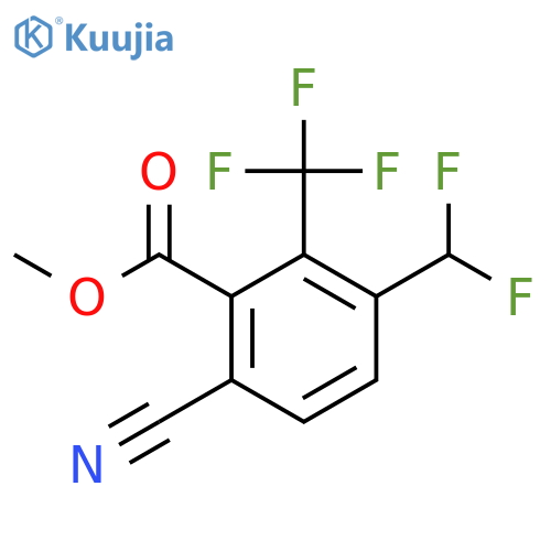 Methyl 6-cyano-3-difluoromethyl-2-(trifluoromethyl)benzoate structure