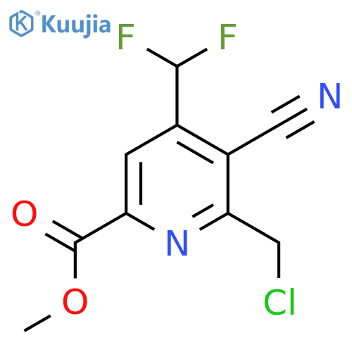 Methyl 2-(chloromethyl)-3-cyano-4-(difluoromethyl)pyridine-6-carboxylate structure