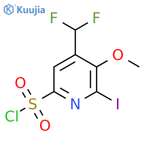 4-(Difluoromethyl)-2-iodo-3-methoxypyridine-6-sulfonyl chloride structure