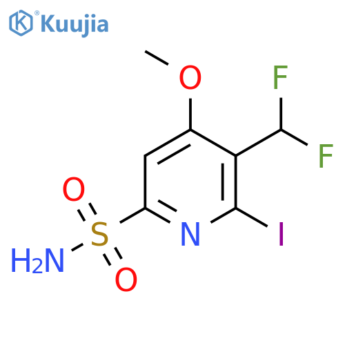 3-(Difluoromethyl)-2-iodo-4-methoxypyridine-6-sulfonamide structure