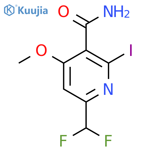 6-(Difluoromethyl)-2-iodo-4-methoxypyridine-3-carboxamide structure