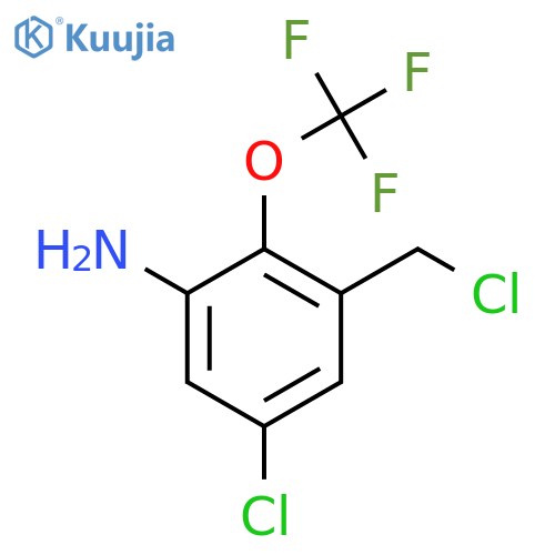 3-Amino-5-chloro-2-(trifluoromethoxy)benzyl chloride structure