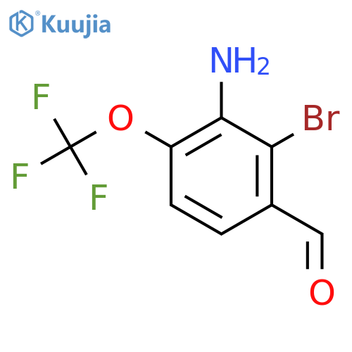 3-Amino-2-bromo-4-(trifluoromethoxy)benzaldehyde structure