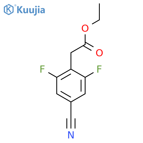 Ethyl 4-cyano-2,6-difluorophenylacetate structure