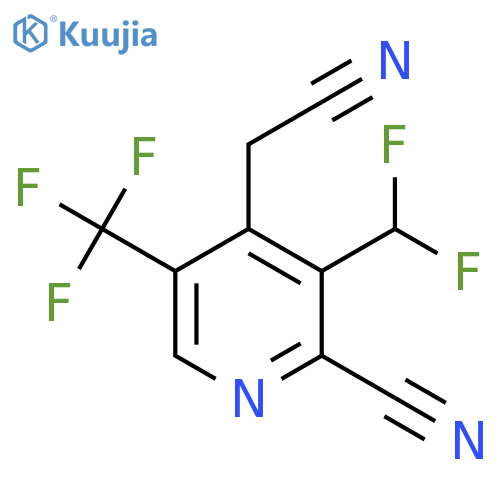 2-Cyano-3-(difluoromethyl)-5-(trifluoromethyl)pyridine-4-acetonitrile structure