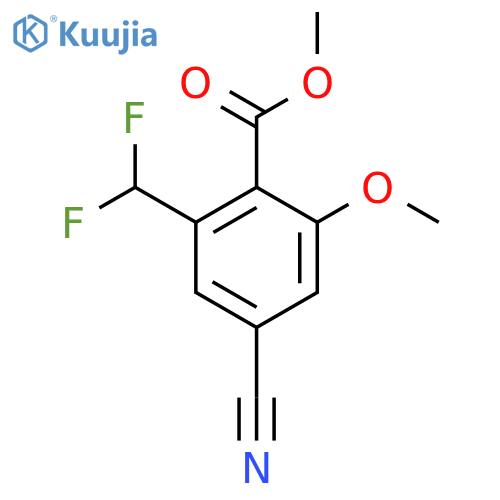 Methyl 4-cyano-2-difluoromethyl-6-methoxybenzoate structure