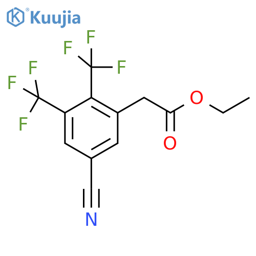Ethyl 2,3-bis(trifluoromethyl)-5-cyanophenylacetate structure