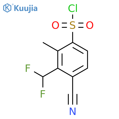 4-Cyano-3-difluoromethyl-2-methylbenzenesulfonyl chloride structure