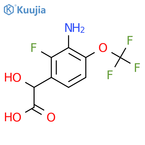 3-Amino-2-fluoro-4-(trifluoromethoxy)mandelic acid structure