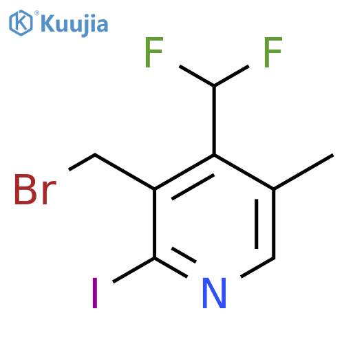 3-(Bromomethyl)-4-(difluoromethyl)-2-iodo-5-methylpyridine structure