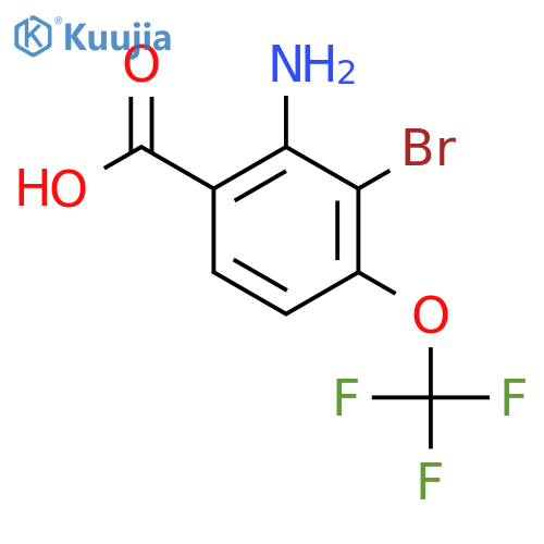 2-Amino-3-bromo-4-(trifluoromethoxy)benzoic acid structure