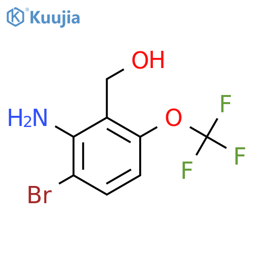 2-Amino-3-bromo-6-(trifluoromethoxy)benzyl alcohol structure