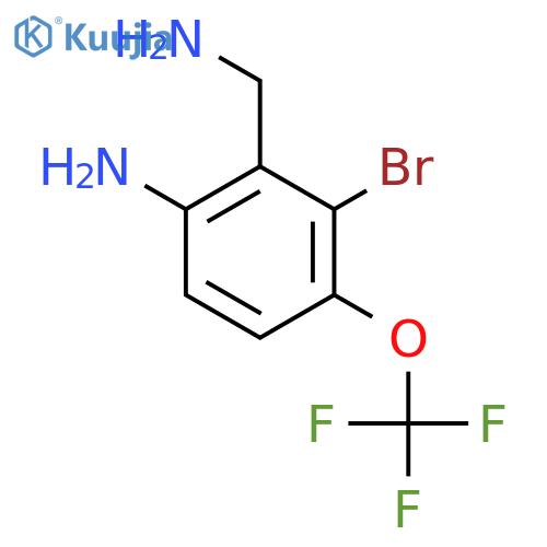 6-Amino-2-bromo-3-(trifluoromethoxy)benzylamine structure