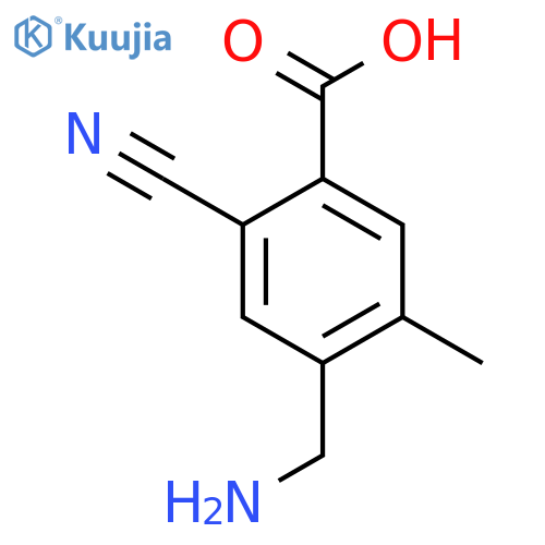 4-Aminomethyl-2-cyano-5-methylbenzoic acid structure