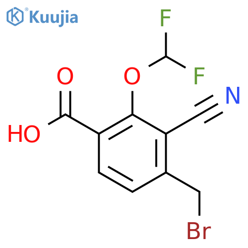 4-Bromomethyl-3-cyano-2-(difluoromethoxy)benzoic acid structure
