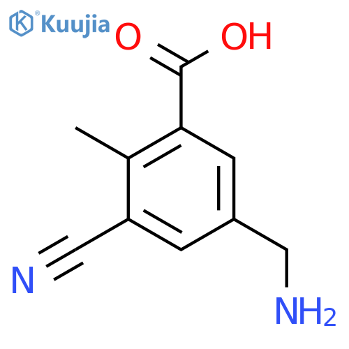 5-Aminomethyl-3-cyano-2-methylbenzoic acid structure