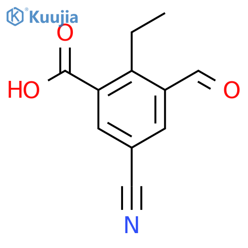 5-Cyano-2-ethyl-3-formylbenzoic acid structure