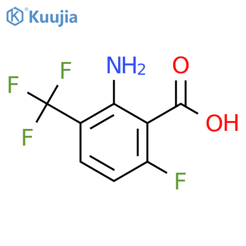 2-Amino-6-fluoro-3-(trifluoromethyl)benzoic acid structure