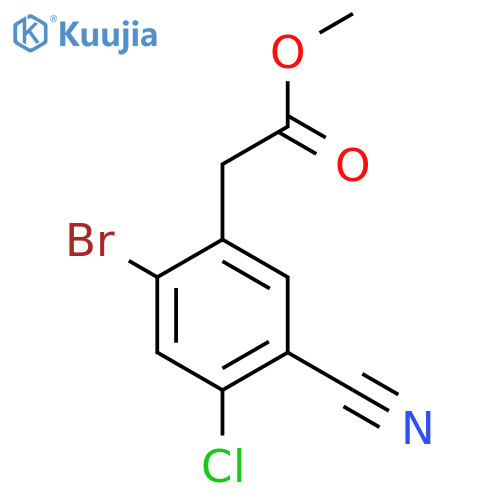 Methyl 2-bromo-4-chloro-5-cyanophenylacetate structure