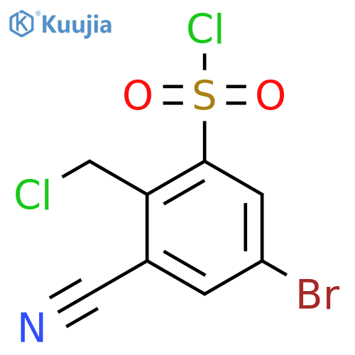 5-Bromo-2-chloromethyl-3-cyanobenzenesulfonyl chloride structure