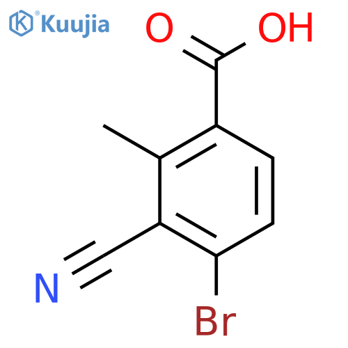 4-Bromo-3-cyano-2-methylbenzoic acid structure
