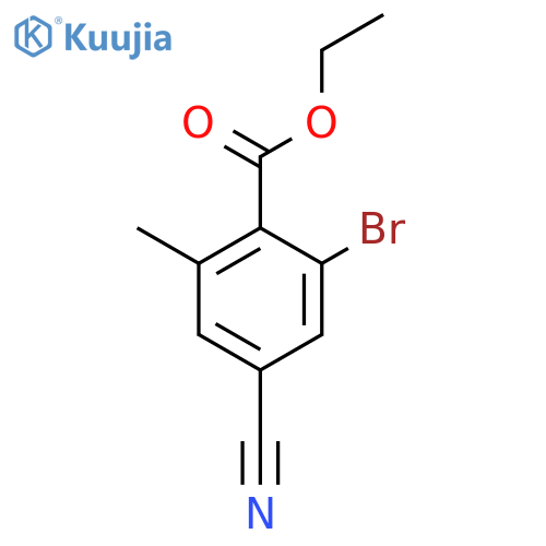 Ethyl 2-bromo-4-cyano-6-methylbenzoate structure