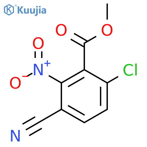 Methyl 6-chloro-3-cyano-2-nitrobenzoate structure
