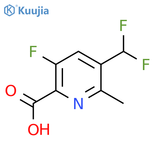 3-(Difluoromethyl)-5-fluoro-2-methylpyridine-6-carboxylic acid structure