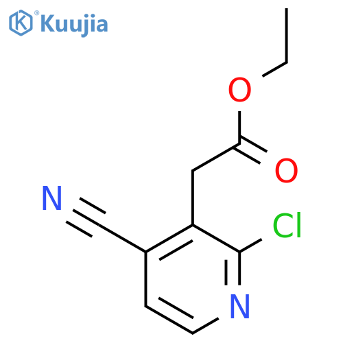 Ethyl 2-chloro-4-cyanopyridine-3-acetate structure