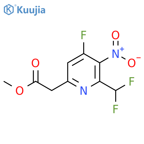 Methyl 2-(difluoromethyl)-4-fluoro-3-nitropyridine-6-acetate structure